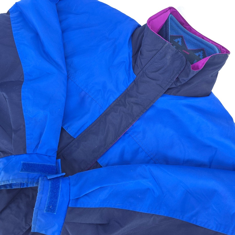 Hunt Club Colorblock Windbreaker Petite 4/6P‎ Aztec Jacket Lined VTG 90s Preppy